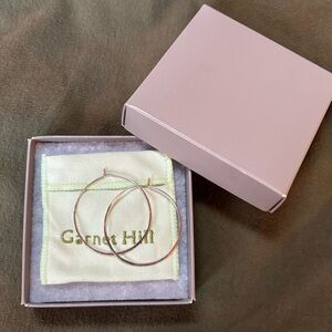 GARNET HILL Large Sterling Silver Hoops